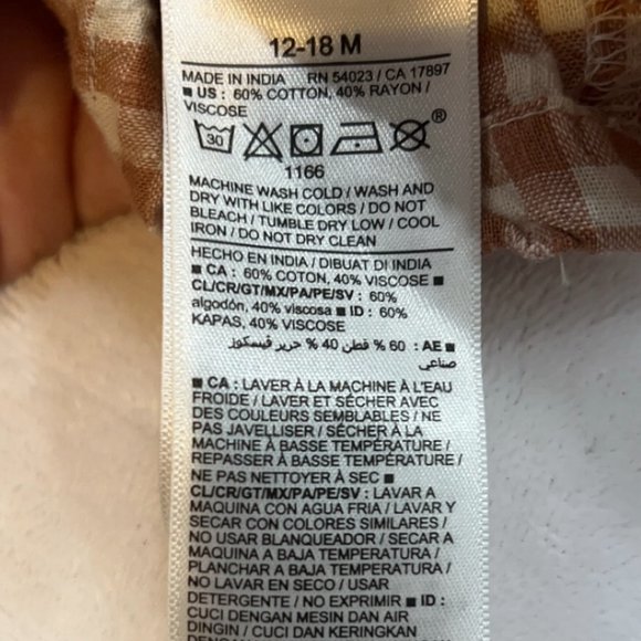 Old Navy Plaid Baby Romper NWT - Picture 5 of 6